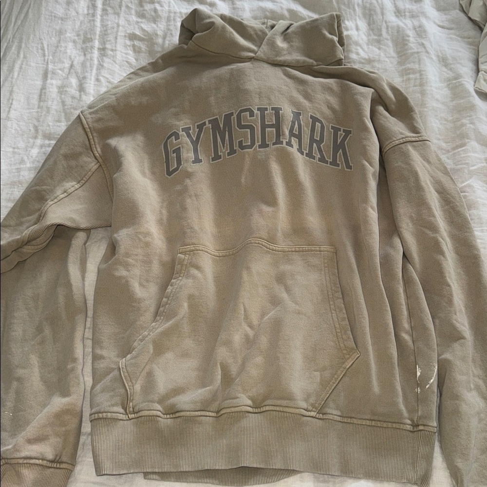Gymshark Beige Hoodie with Front Pocket